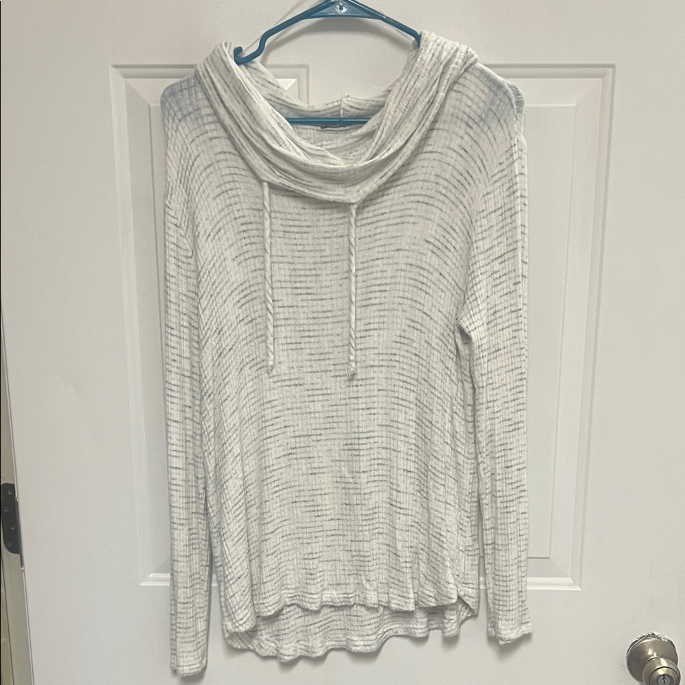 Pink Clover Light Gray Cowl Neck Sweater